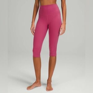 Lululemon Align‎ High-Rise Crop 17" Pink Lychee Size 6